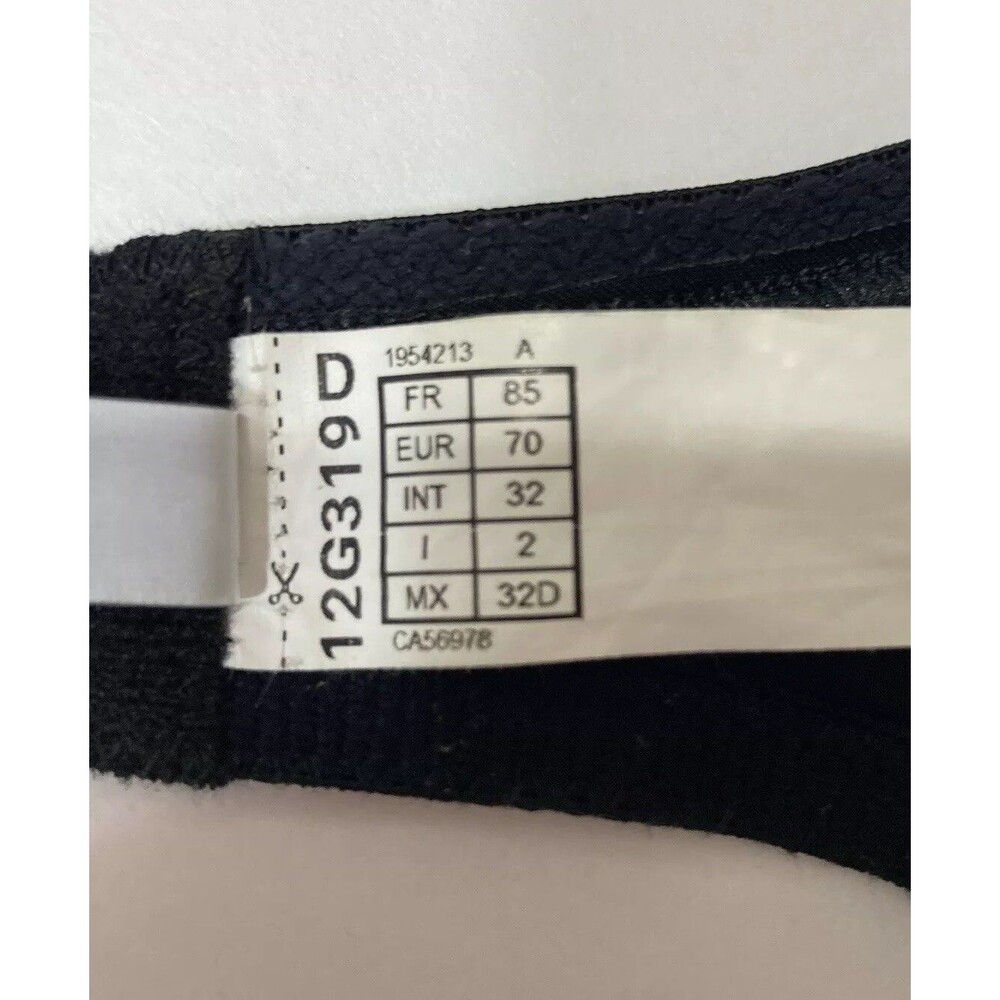 Simone Perele Bra 32D Underwire Black Lace Unlined Semi Sheer 12G319 Sexy - Picture 14 of 15